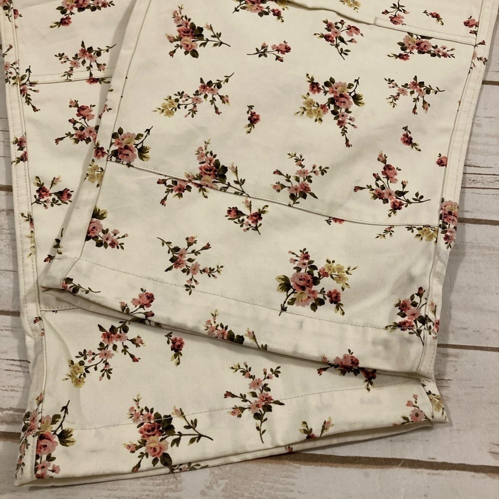 HUF co-ord utility cargo trousers in white with all over floral print Size XL - Picture 15 of 16